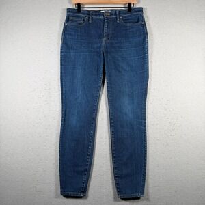 Madewell High Riser Skinny Jeans Dark Wash Blue B7131 Womens Size 31 Stretch